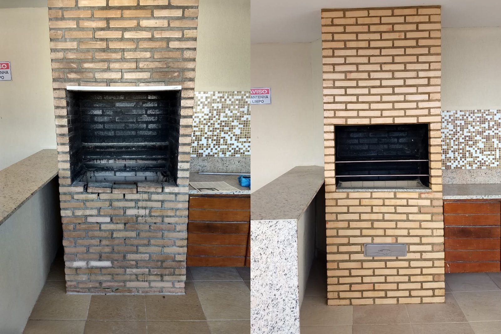 Manutenção reforma e renovação de churrasqueira com acabamento completo